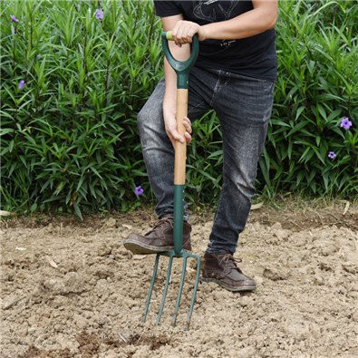 Digging Garden Fork scene